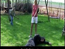 Hysterical Blondes Tear Apart Each Other In A Crazy Fight To Screw A Cock