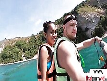 Amateur Thai Teenagers Cherry Blowing A Huge White Penis On A Jet Ski
