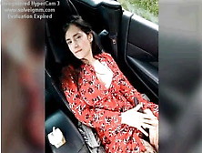 French Milf Show Her Bra And Pussy Inside Car