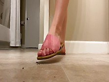 Sandal Bug Crush Fetish By Gorgeous College Girl With A Lot Of Talking (Look At The Description)