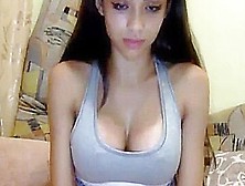 Busty Latina Teen Flashing Her Big Tits