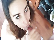 Dark Hair 19 Year Old Bj Cum Into Mouth Drink