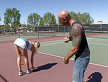 Tight Tennis Girl With Nipple Rings Fucks A Big Cock Guy