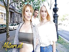 French Stepmom & Stepdaughter Share A Cock In Anal Threesome