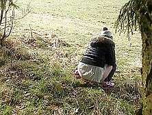 Outdoorfick Von Fan Beim Pissen Erwischt