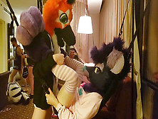 Starlet Takes Femboy Fursuiter For A Ride In Fuck-A-Thon Sling [Mff 2019]