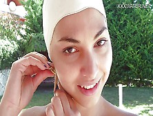Sexy Lidia Skukoha Masturbates In The Swimming Pool