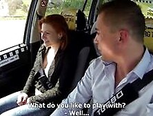 Redhead Passenger Moans Having Pussy Nailed By A Cabbie