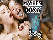 Hard Core Alternative Orgy - Three On Three Butt Sex Fuck - Atm,  Gape,  Dp,  Booty To Mouth,  Huge Wang,  Cumshot