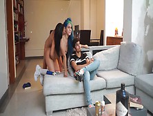 Man Watches A Soccer Game With Two Girls Licking Pussy Next To Him 12 Min - Cristian Cipriani