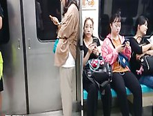 Woman Watch Bulge And Pic On The Train