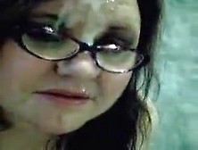 Chubby Wife Doesnt Mind Getting Jizzed In Her Glasses