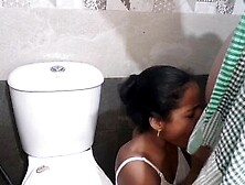 Indian Cutie With Natural Tits Gets Frisky In The Toilet