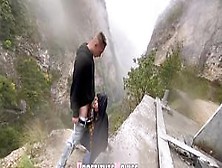 Muscle Cock Fucking Outdoor In The Mountain With A Tiktok Girl