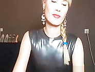 Sexy Blonde In Latex Skirt Is Looking For A Man