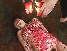 Asian Slut Gets Candle Wax All Over Her Body