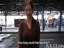 Redhead Eurobabe Fucked On Bus Station