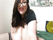 Hot Big Beautiful Woman Mother I'd Like To Fuck Rides Schlong In Mini Petticoat And Fishnets