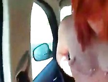 Redhead Dogging In Car