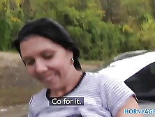Hornyagent Young Black Haired Girl Fucks On Car Bonnet