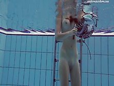 Sensational Sima Lastova In Poolside Swim Session