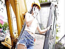 Asian Cute Construction Female Worker Fix The Dick Problems