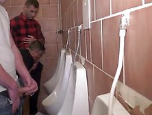 German Hunks Use Sex Addicted Gay In The Toilet