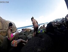 Lots Of Group Sex At Galheta Beach Inside Florianopolis - Ines