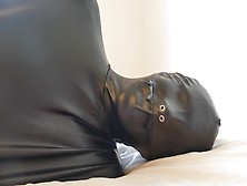 Submissive Slave Breathplay In Bondage Bag