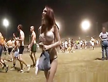 Girl Showing Off In Public