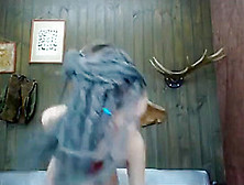 Flat Cheasted Skinny Girl Stiptease On Webcam