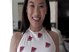 New Sensations - Boyfriend Watches Tiny Tit Chinese Lover Kimmy Kim Banged! Personal Trainer