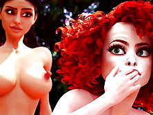 Futa - Sexy Shemale Fucking Redhead Milf In The Ass,  3D Animated