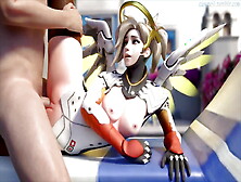 Mercy With Her Cute Tits Out Gets Fucked Sideways And Magic's Her Partner's Dick Hard Again