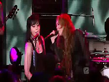 Joan Jett And Miley Cyrus Performing On Oprah