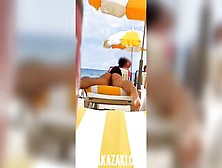 Spouse Films Exposed Wife On The Beach Tanning Her Cunt In Public Luana Kazaki