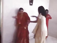 Desi Ladies Enjoy Dancing Before One Of Them Gets Rough