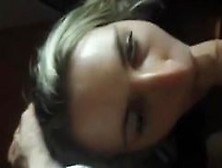 He Makes Blonde Gf Suck His Big Cock On Cam