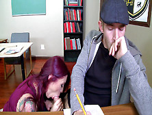 Snotty Teacher Monique Alexander Sucks His Rod In The Back Of The Classroom