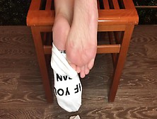 My New White Socks "give Me A Kiss" Foot Fetish