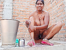 Indian Aunty Bathing And Fingering Her Snatch