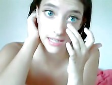 Teen Teasing And Having Fun On Webcam