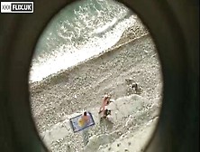 Spy Cam On Beach Catches Couple Fucking