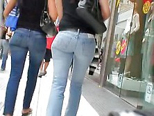 Seductive Tight Jeans Street Ass Candid Video