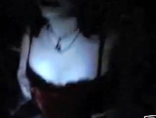 Threesome Blowjob In The Dark