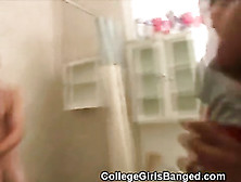 College Tramp Fucked In Shower At A Frat House Party