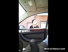 Guy Jacks Off While Getting Directions