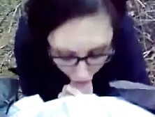 British Girl Eats Cum Outside