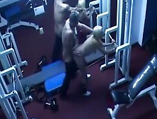 Hardcore Action In The Gym Filmed By Security Cam!