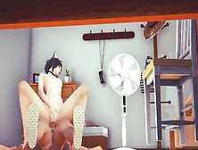 Asian Cartoon Uncensored 3D - Kitty Oral Sex Tied And Threesome